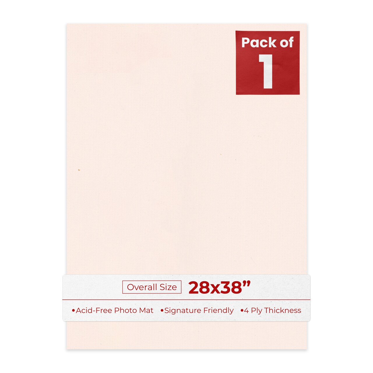 Oyster Bay Beige 28x38 Uncut Mat Board - Blank Sheets, No Opening